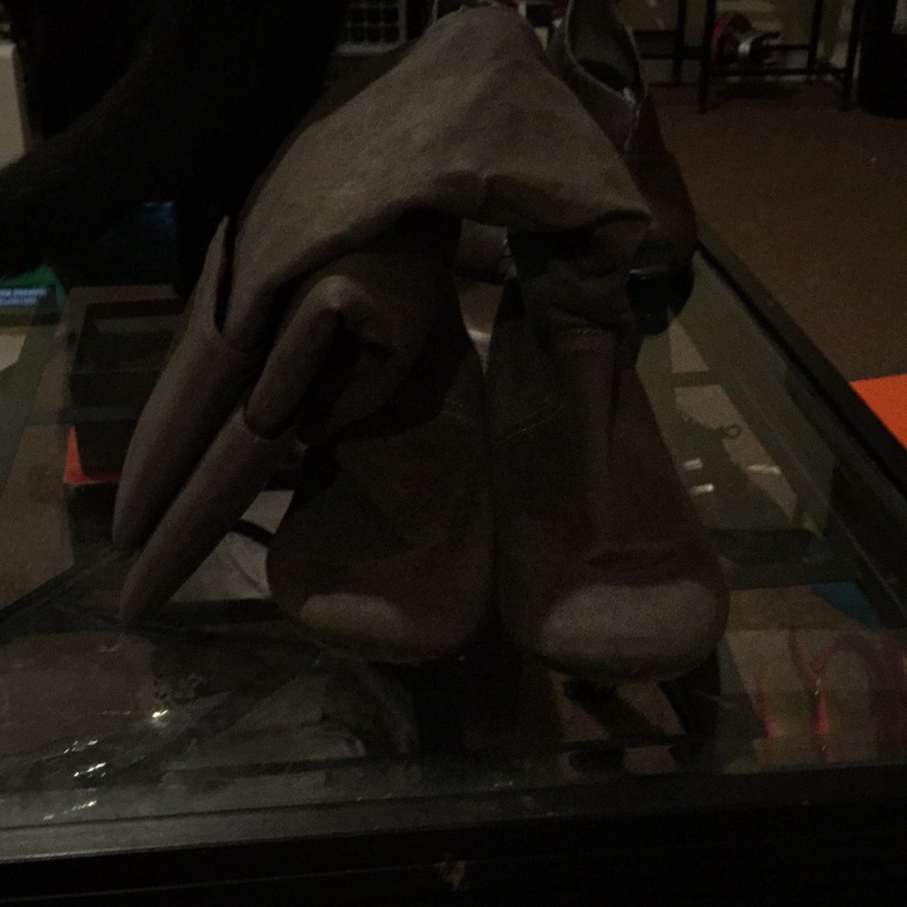 Knee high grey boots